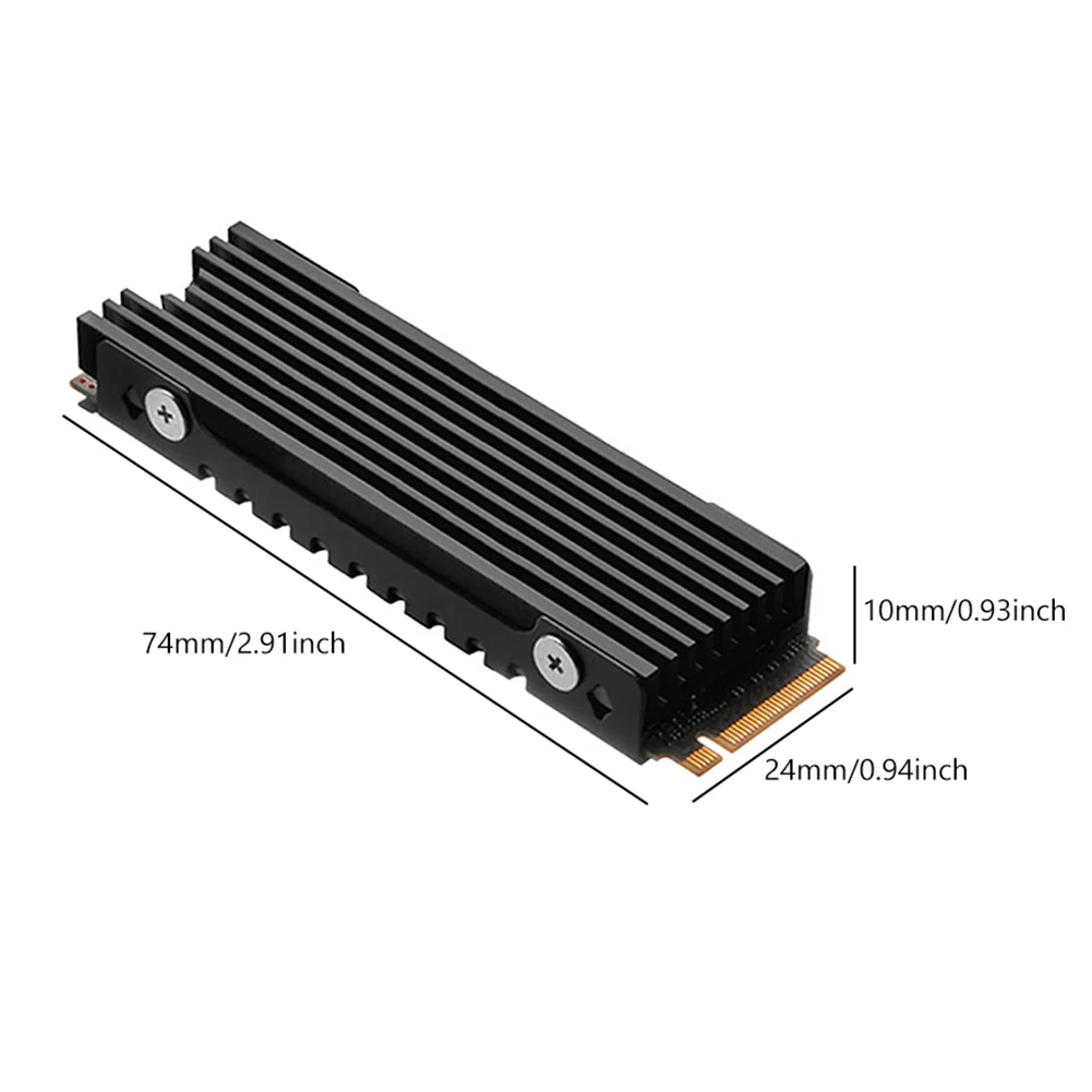 M.2 2280 SSD Cooling Heat Sink NVME NGFF Heat Cooler Radiator Heat-resistance with Thermal Silicone Pad for PS5 Game Console