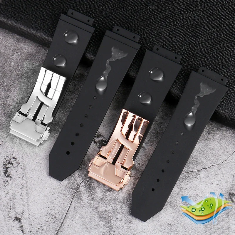 รูปสินค้า สายนาฬิกาซิลิโคนกันน้ำ HUBLOT BIG BANG สำหรับผู้ชาย