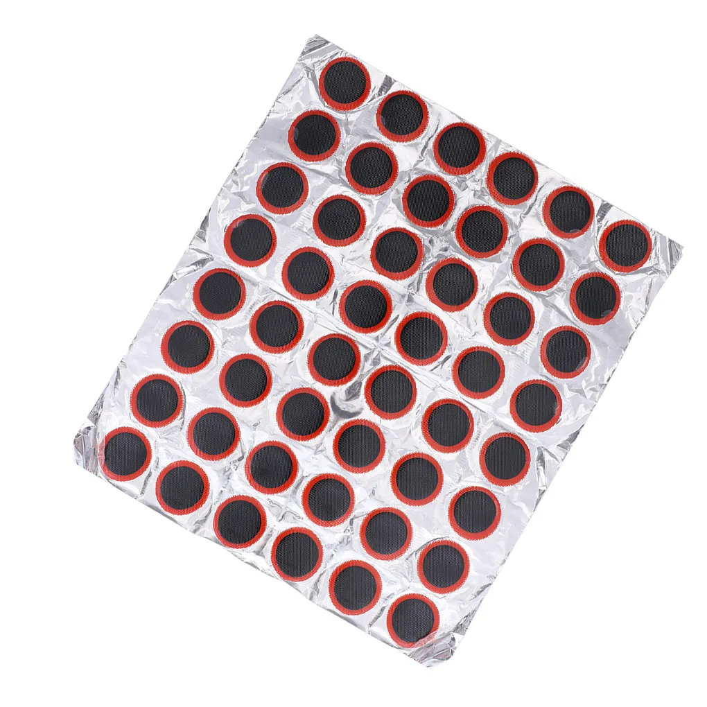 

48pcs Tire Patch Rubber Bike Tyre Repair Pad Portable 25MM Tire Inner Tube Pad Round Bicycle Repair Tools Accessories