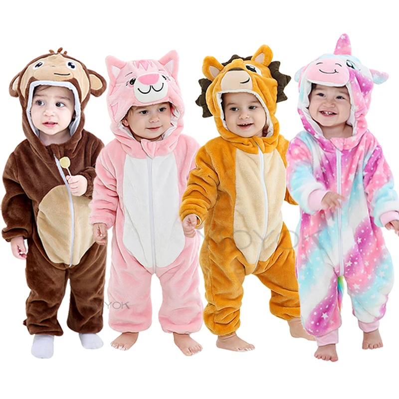 Kigurumi Cat Onesie Kids Unicorn Pajamas For Children Animal Cartoon Blanket Sleepers Baby Costume Winter Boy Girl Jumspuit