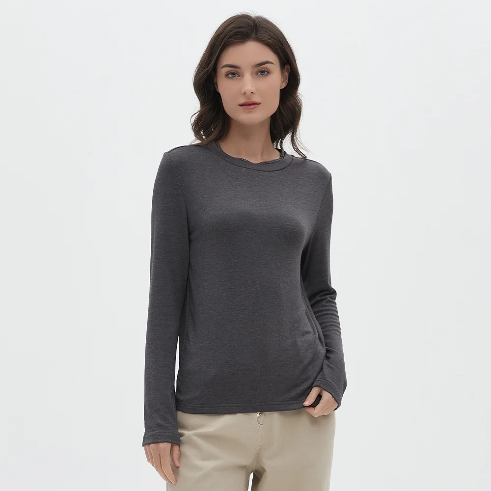 K1959W Modal Knit Crew Neck Clothes Knit Top Womens Pullover Sweater Jumper Women's Sweaters