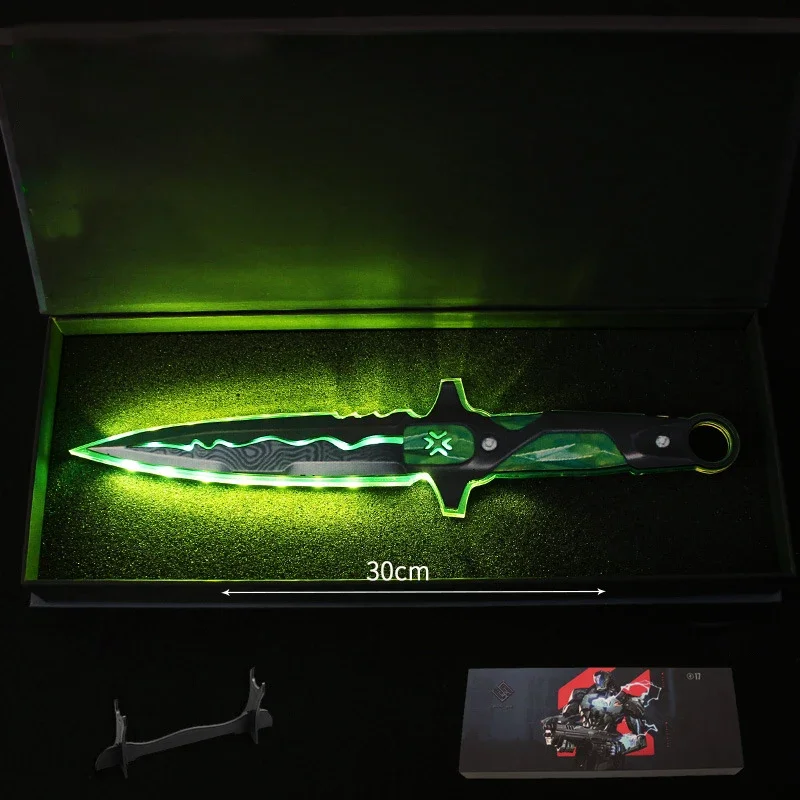 thumbnail image 1 of Arma Valorant de 30 cm VCT LOCKIN Melee, espada acrílica luminosa, cuchillo, accesorios de cosplay, modelo de espada periférica, juguetes de regalo para niños, 1 of 5
