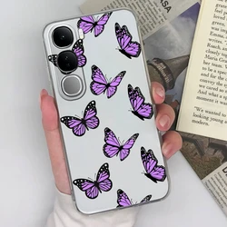 Cute Healing Pattern Clear Soft Silicone Shockproof Case - Universal Fit for V40 Lite(IDN) 4G (U13)