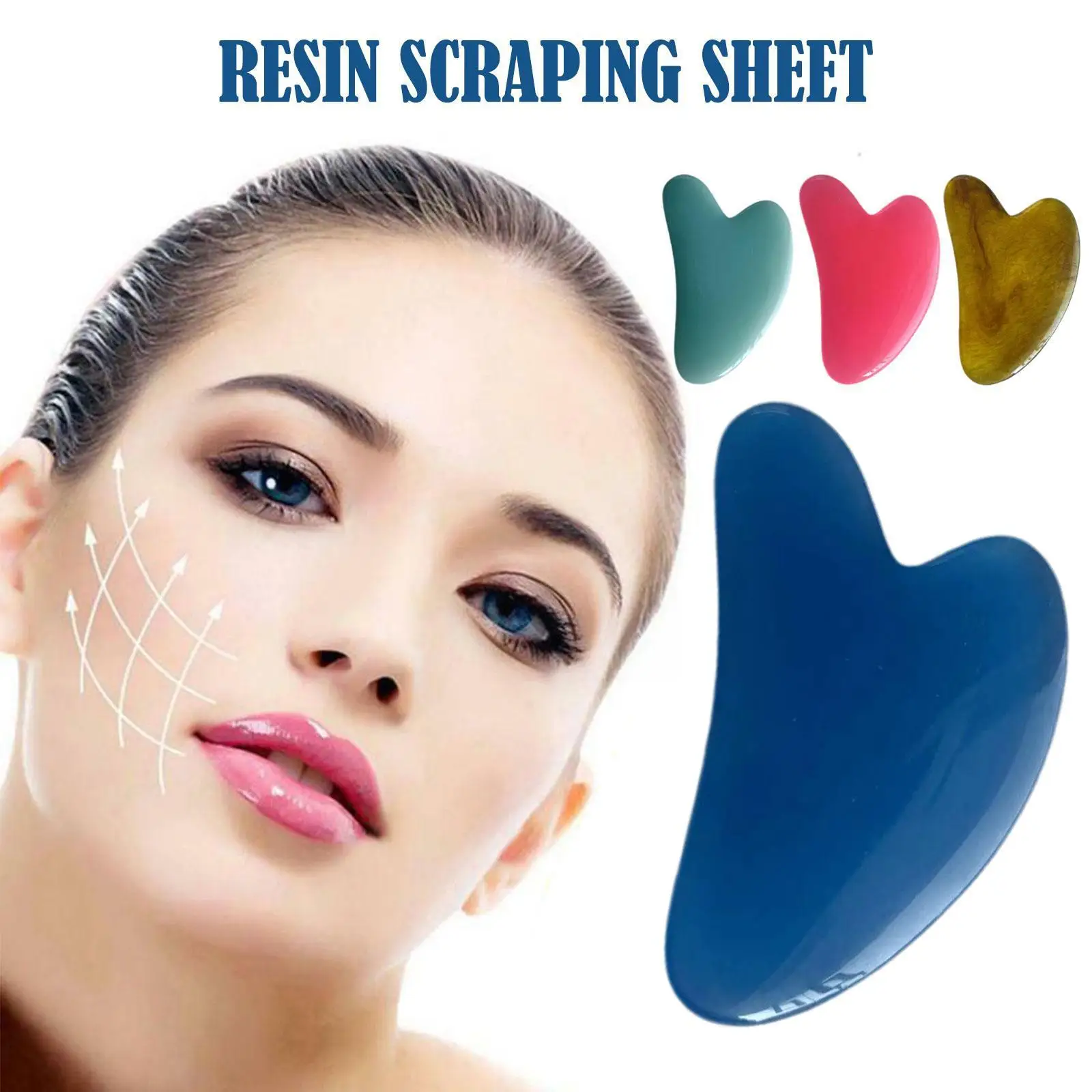 

1Pcs Resin Board Beeswax Heart-Shape Scraping Face Salon Sheet Facial Scraping Tools Massager Care Beauty Skin Face E3F7