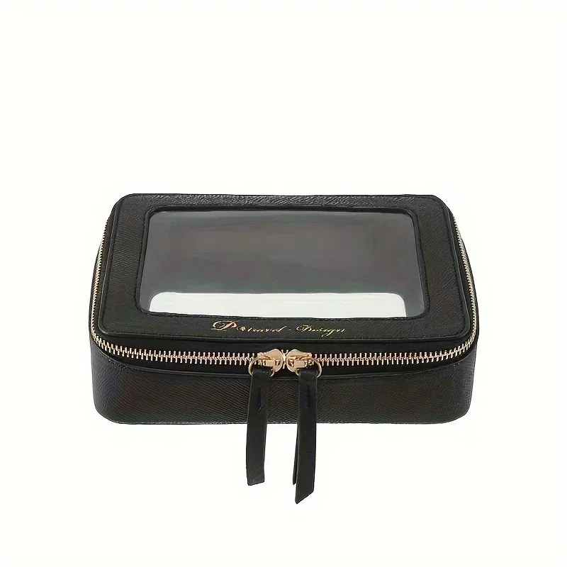 1pc Transparent Cosmetic Bag Waterproof Toiletry Bag Zipper Organizer For Cosmetics And Travel Essentials 5