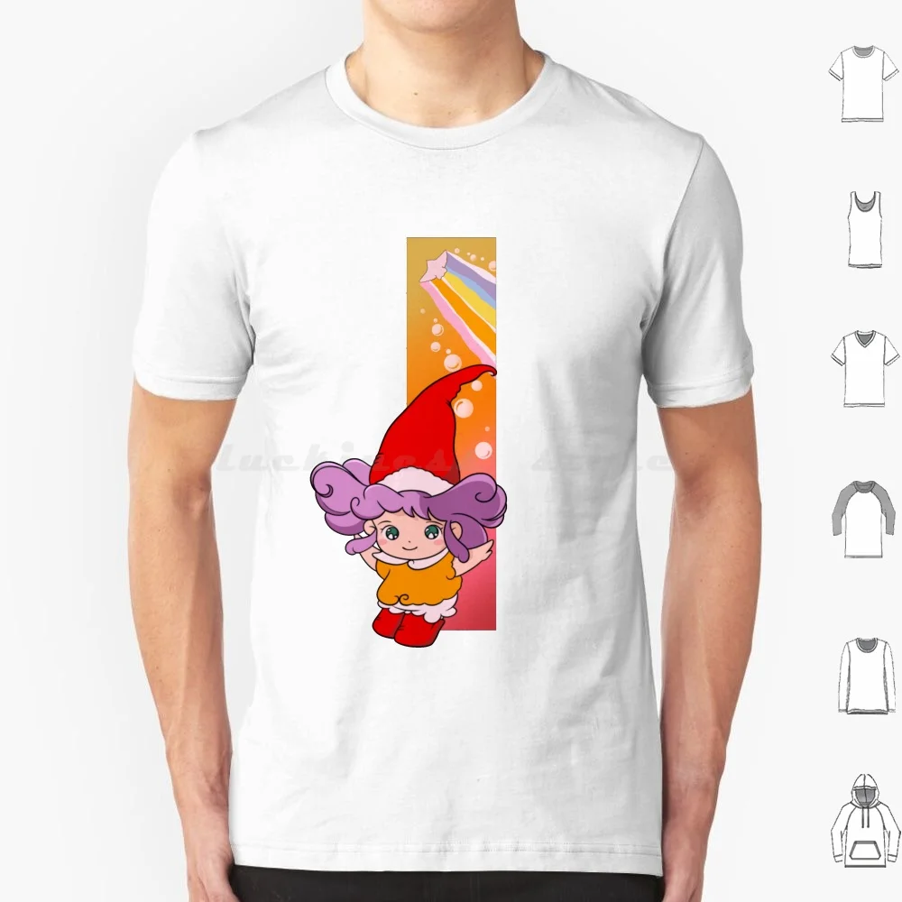 Memole Memole T Shirt Big Size 100% Cotone Memole Memole Memole Memoru Anime Manga Kawaii Pixie Fairy Pastel Rainbow Little