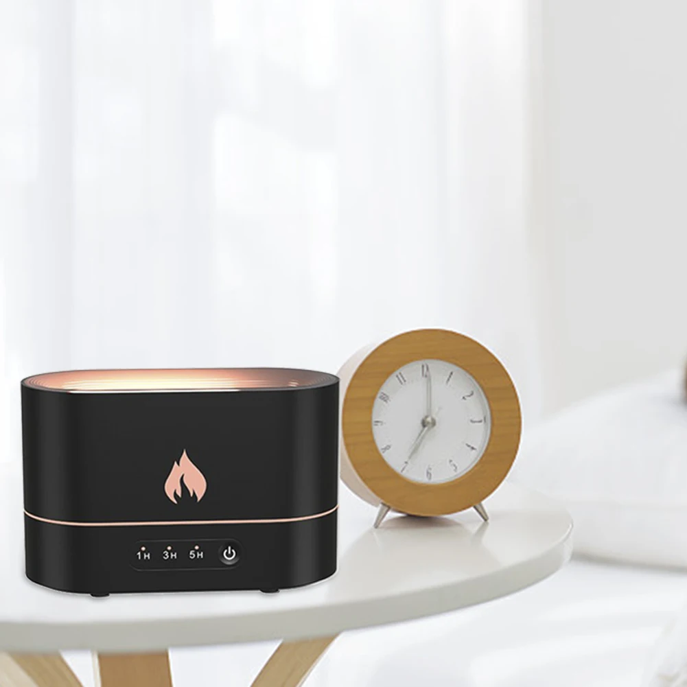 250ml Diffuser Humidifier with Timer Flame Aroma Diffuser Super Quiet Air Humidifier with Auto Off Protection for Home Office