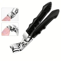 Professional Stainless Steel Toenail Clippers for Seniors, Wide Jaw, Angled Head, Concave Blade 1