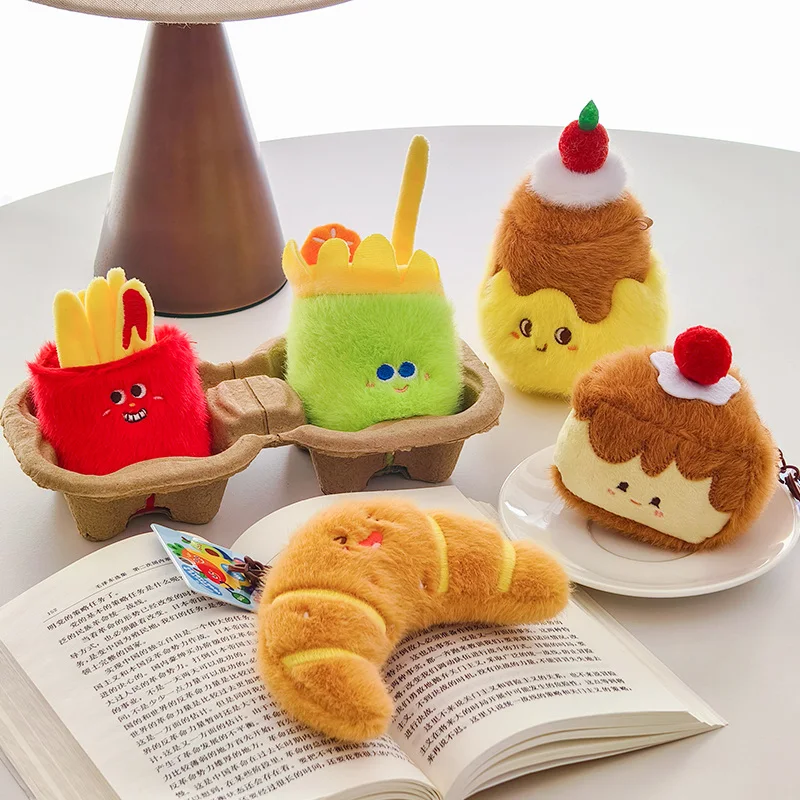 Cute Crossant Toast Bread Food Plush Toy Stuffed Sushi Cookie