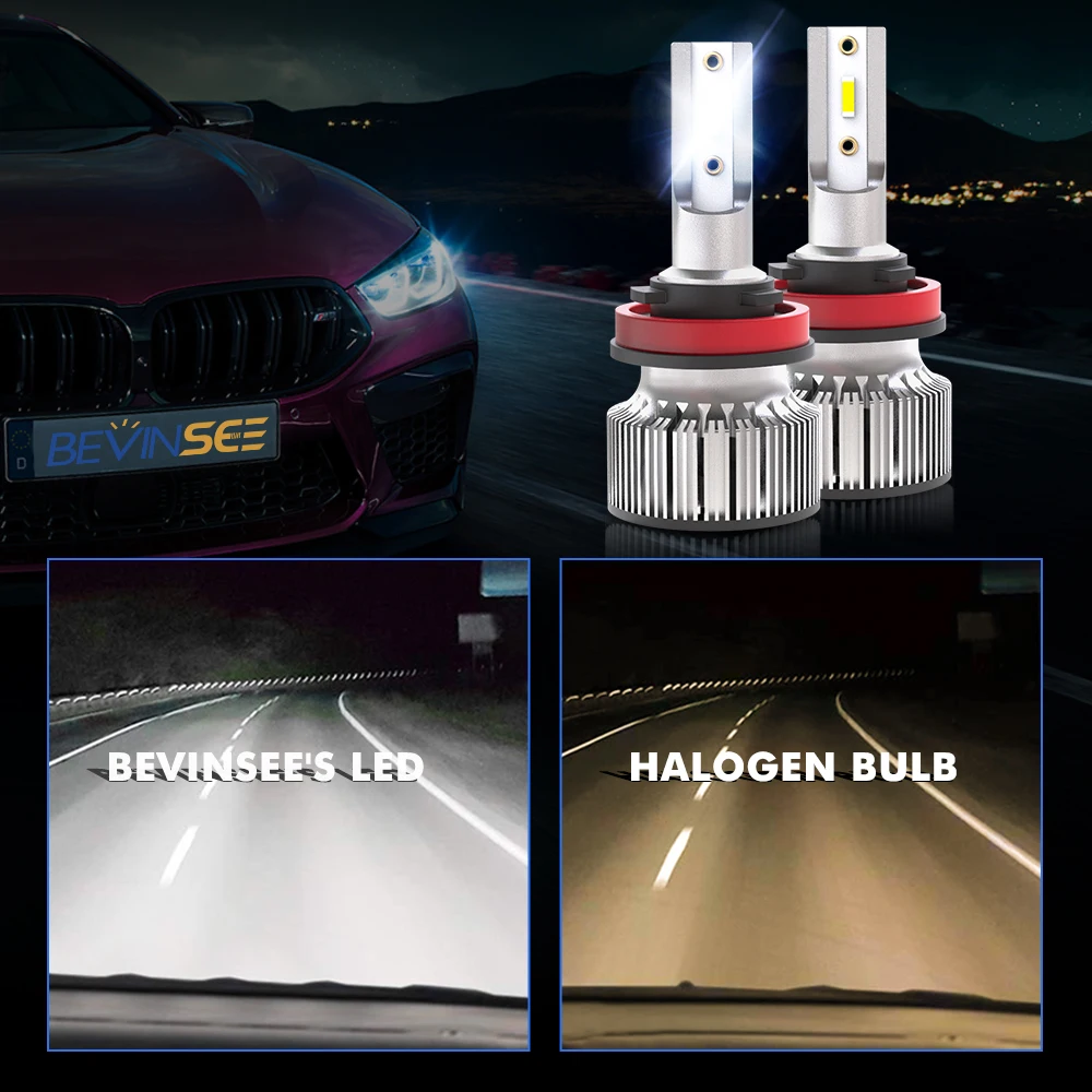 LED Headlight Bulbs Mini Size for Cars H11 H7 H4 9005 HB3 9006 HB4 H8 H9 9012