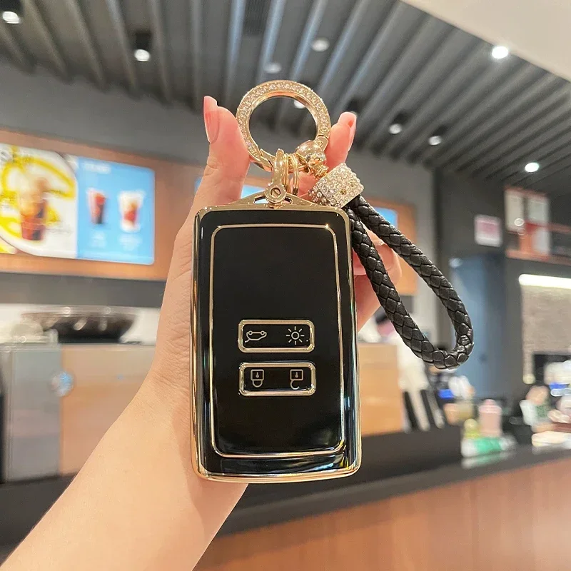 Tpu Car Key Cover Per Renault Key Case 4 Button Megane 3 4 Kadjar Captur Koleos Espace Clio Scenic 4 Arkana Smart Remote Key