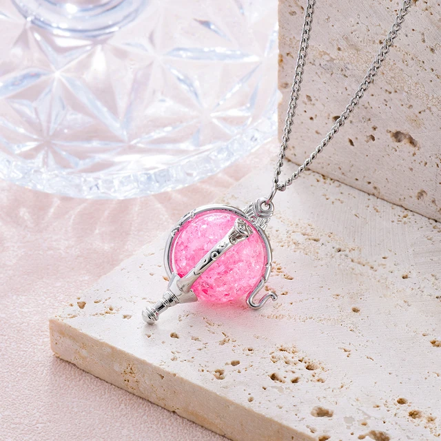 Classic Cartoon Tv Drama W.I.T.C.H. Series Necklace "Heart of Kandrakar" Pendant for Movie Fans Cosplay Jewelry Christmas 4
