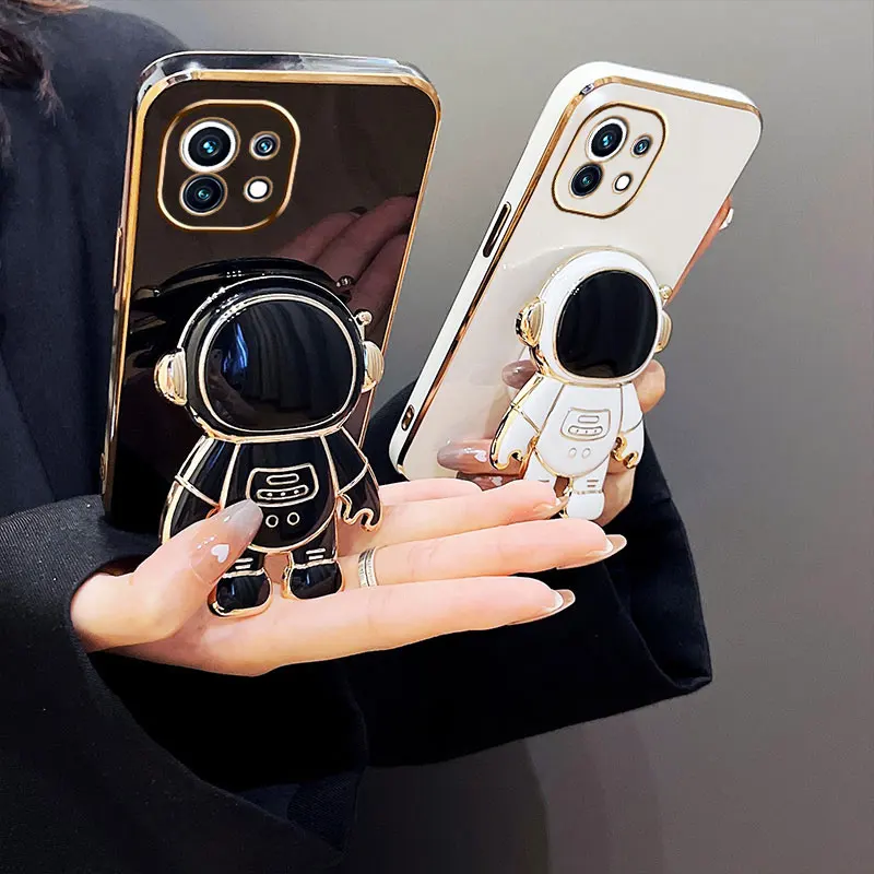 

Luxury Astronaut Holder Case For Xiaomi Mi 11 Lite 5G Soft Cover For Xiaomi 11 Lite 5G NE Phone Cases Mi11 Lite 11Lite Coque