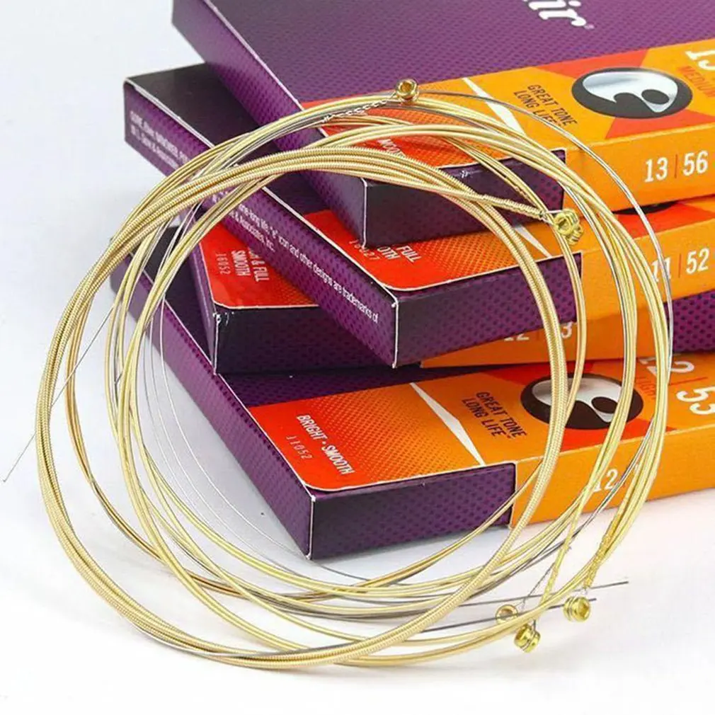 Electric Guitar Strings 11002 11052 16027 Anti-Rust Acoustic Electric Guitar Strings Phosphor Bronze 80/20 Bronze Nickel