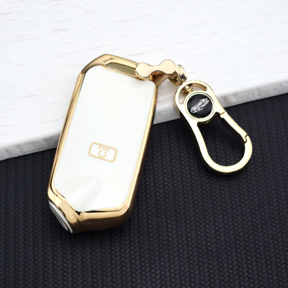 기아 스팅어 GT 엘리트 리미티드 K900/K9용 TPU 키 케이스 커버, 긁힘 방지 4/7 버튼 키리스 엔트리 자동차 키 홀더 키 체인