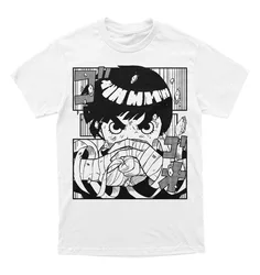 Naruto Black Cotton T - Shirt with Rock Lee Manga Art Print, Oversized Casual Streetwear - XXXL (2)