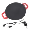 30cm Electric Grill Pan Round BBQ Griddle Concave Design Nonstick Coating Temperature Knob Adjustment Electric Grill Plate 1