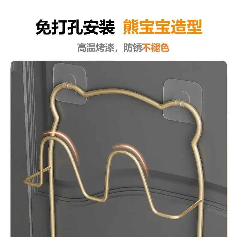 Two layers Indoor wall-mounted multi-functional shoe storage rack, home slipper rack, bathroom wrought iron shoe drying rack