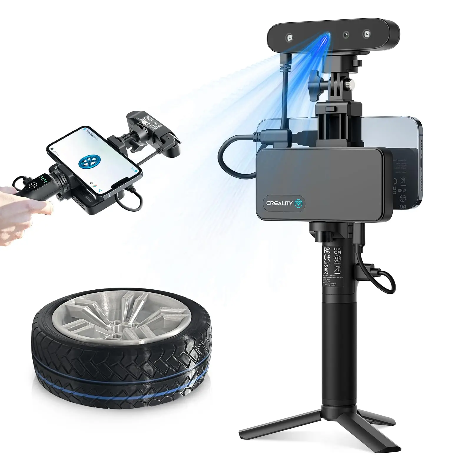 CREALITY Official Scanner CR Scan Ferret-Pro 3D Scanner 0.1mm Accuracy Handheld Wireless Scanning Anti Shake Tracking Equipped