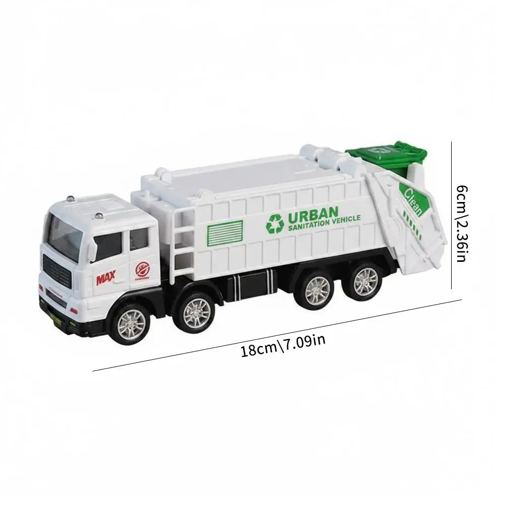 Inertia Garbage Truck Toy For Kids Realistic Recycling Sanitation Vehicle With Trash Cans Role-Play Educational Gift - 6