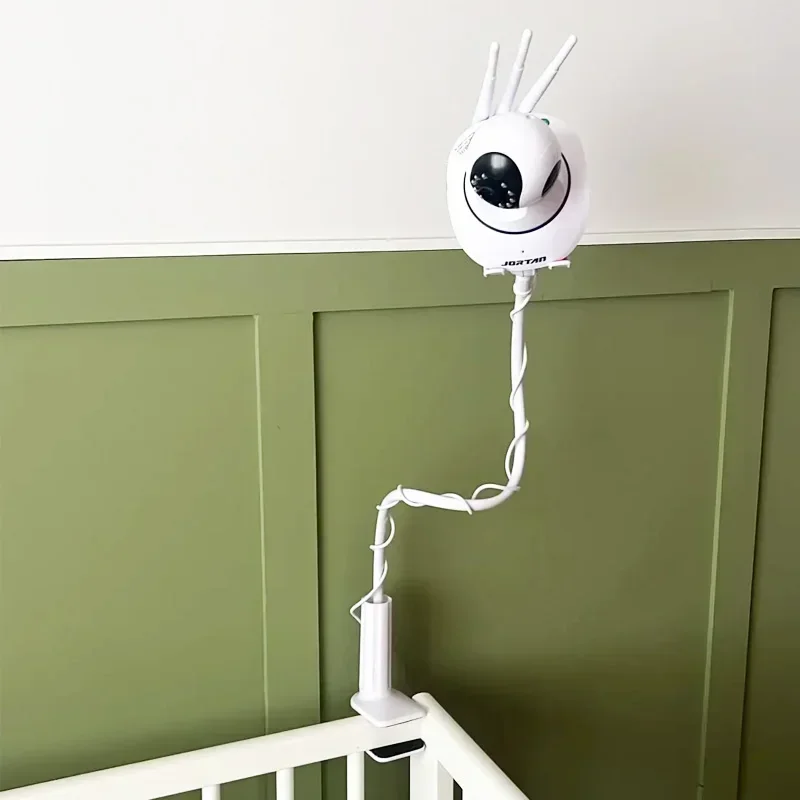 No Punching Portable Clip Mount Webcam Stand for Baby Monitor Camera Holder Home Flexible Twist Mounting Kit Attaches To Crib security camera stand,camera holder stand,baby monitor holder,camera holder,webcam stand