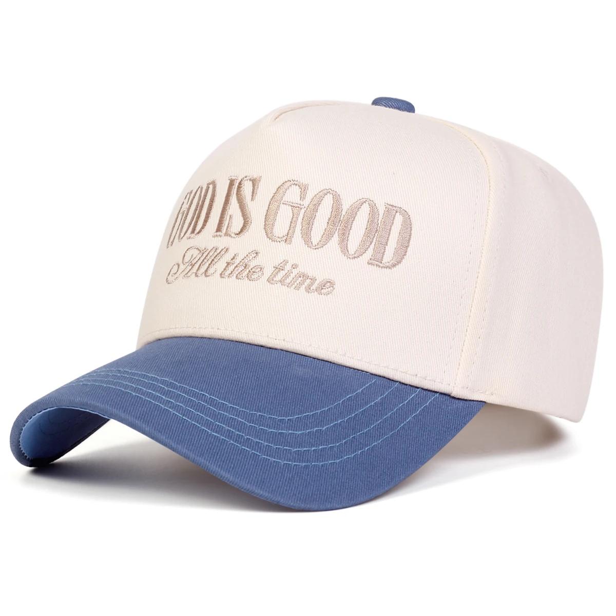 Unisex Baseballkappen mit GOD IS GOOD Buchstaben-Stickerei, Frühling und Herbst, für den Außenbereich, verstellbare Freizeithüte, Sonnenschutzhut, Sportkappe – Detail 5