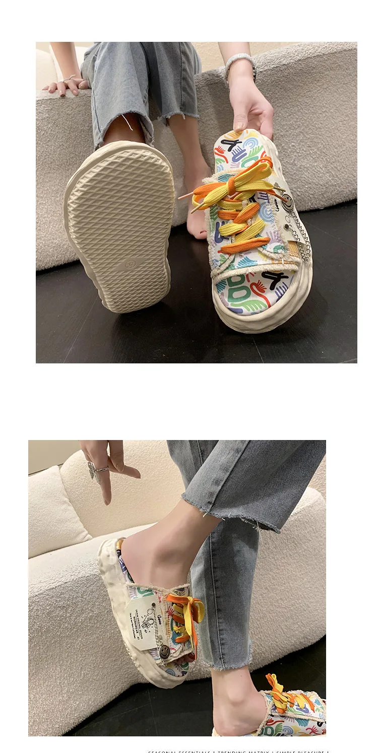 Cute Women's Platform Street Slippers for Teens - true deals club