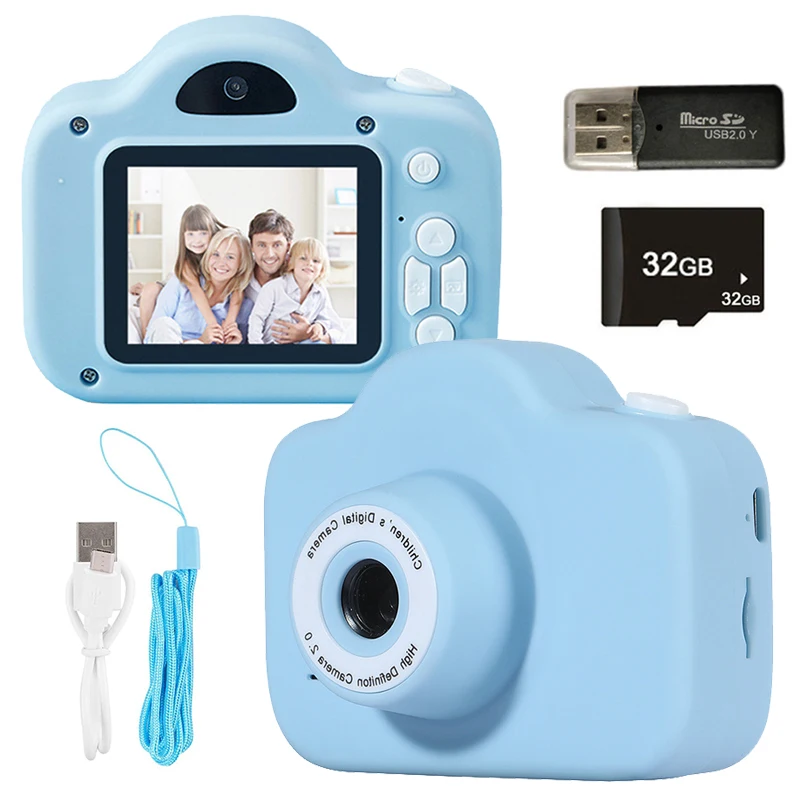 Camera Toys for Kids Educational Game Mini Digital Camera 1080P Projection Video 2 Inch Display Scree for Children Gifts