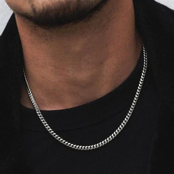 Collana a catena cubana punk per uomo donna, collari a catena Miami in acciaio inossidabile 3/5/7 mm, regali di gioielli hip-hop alla moda 1