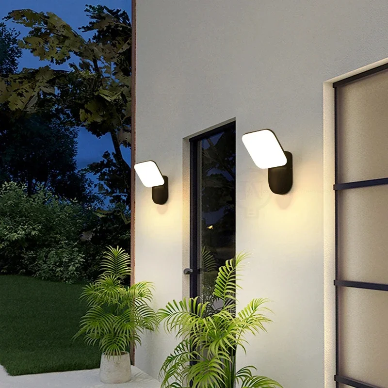 Description Picture 6 of itemMinimalist LED Wall Lamp Outdoor Proch Lights IP65 Villa Courtyard Garden Induction Lighting Balcony Entrance Decoration Lamps