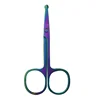 Beauty and Makeup Tools High Quality Eyebrow Trimming Mini Scissors Men's Stainless Steel Round Nose Hair Scissors 5
