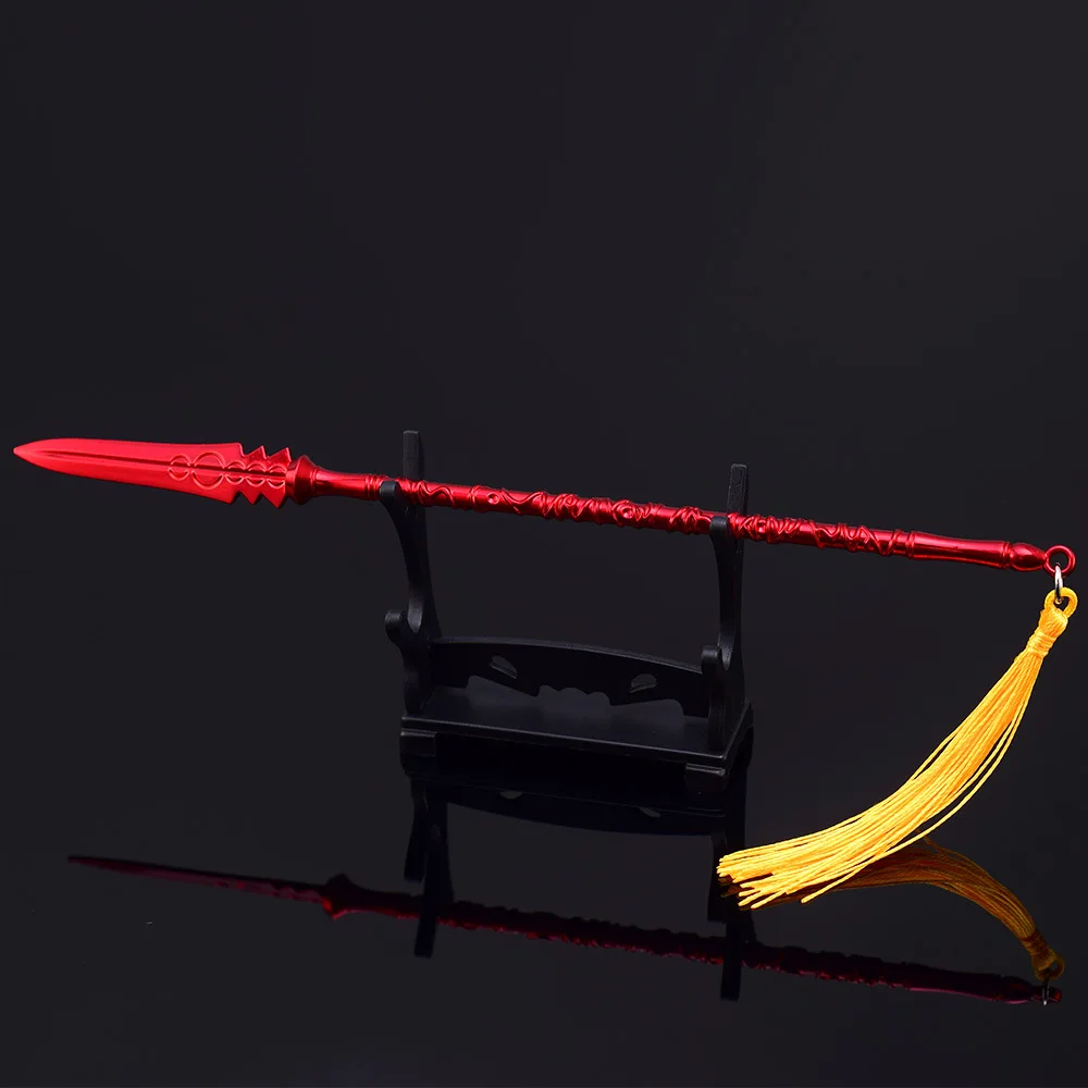 22cm Gae Bolg Fate/stay Night Lancer Weapon Unlimited Blade Works 22cm Anime Metal Katana Spear Weapon Model Gifts Toys for Boys 3