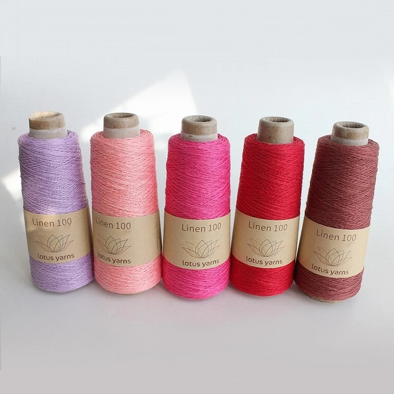 1 Cone 100g 100% Natural Linen Lace Weight Hand Knitting Crochet Yarn for Summer Shawl Vest Garments, Breathable and Cool 4