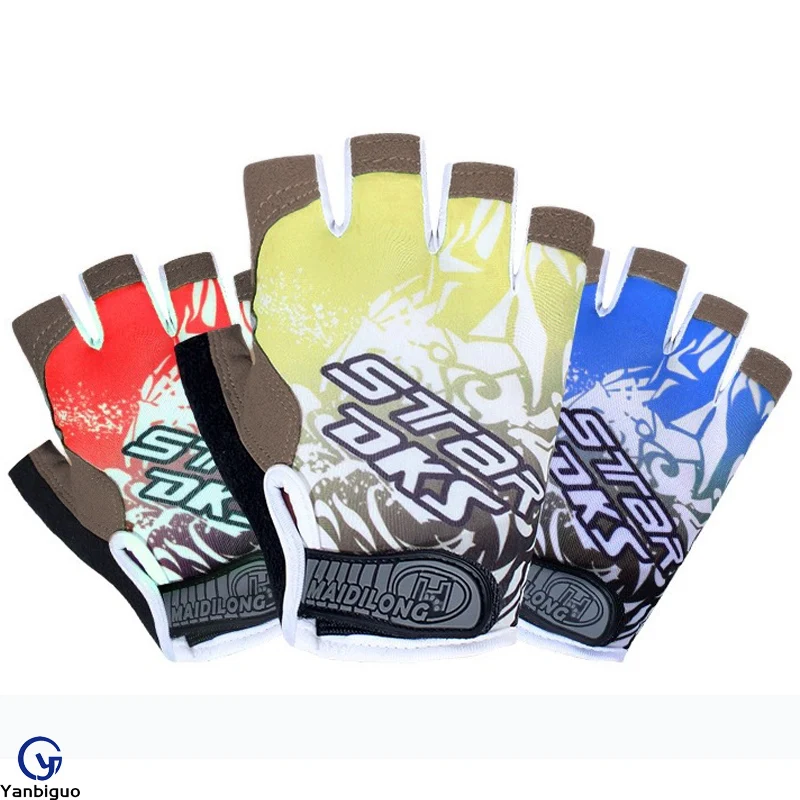 Unisex Lightweight Anti-Slip Half Finger Cycling Gloves with Absorbing Padding