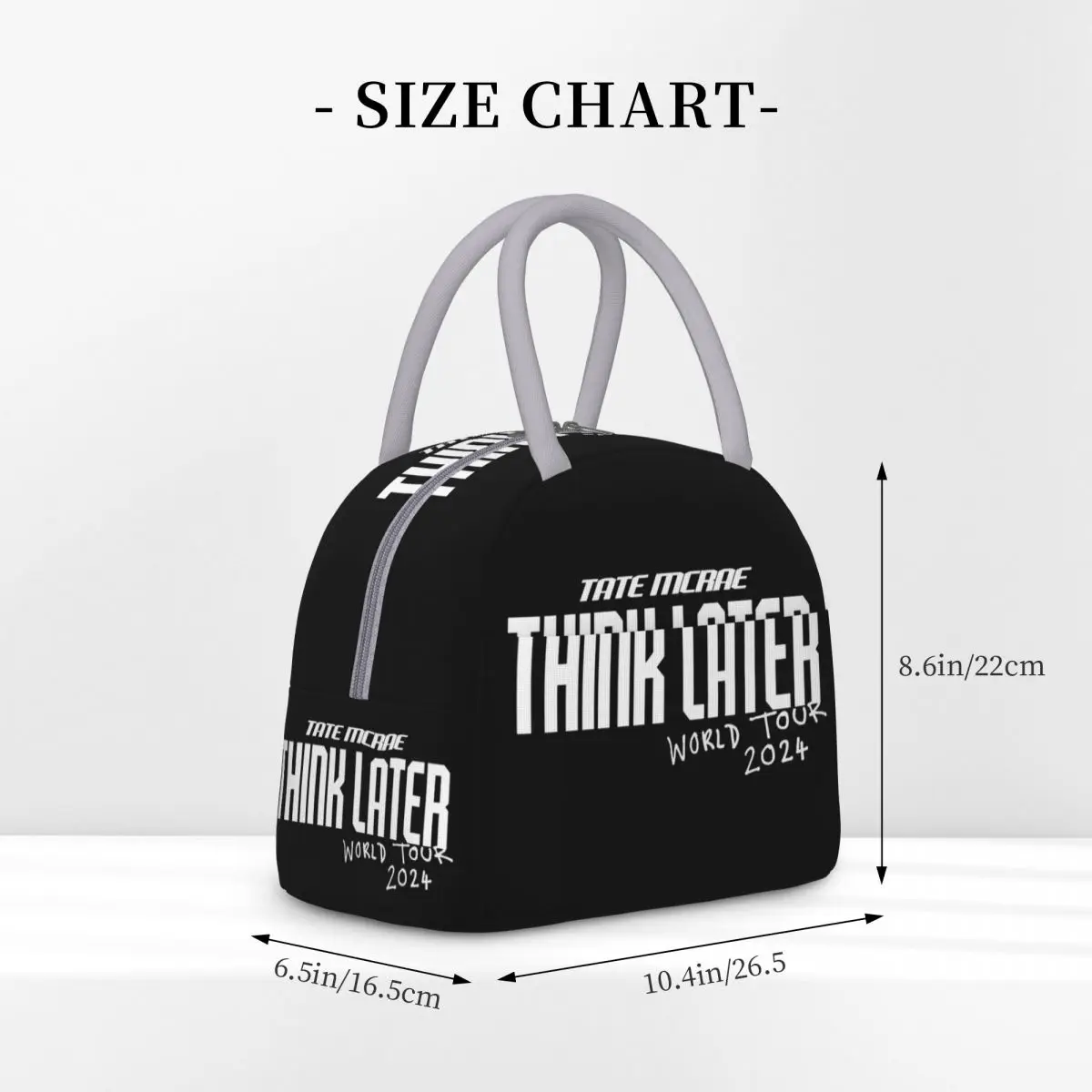 Tate Mcrae Think Later World Tour Concert Thermal Insulated Lunch Bag for Work Portable Bento Box Cooler Thermal Food Box