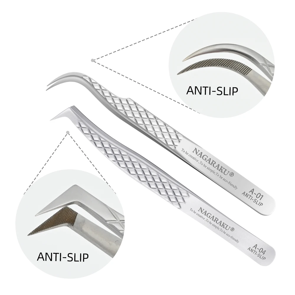 Eyelash tweezers NAGARAKU false eyelashes makeup stainless steel professional
