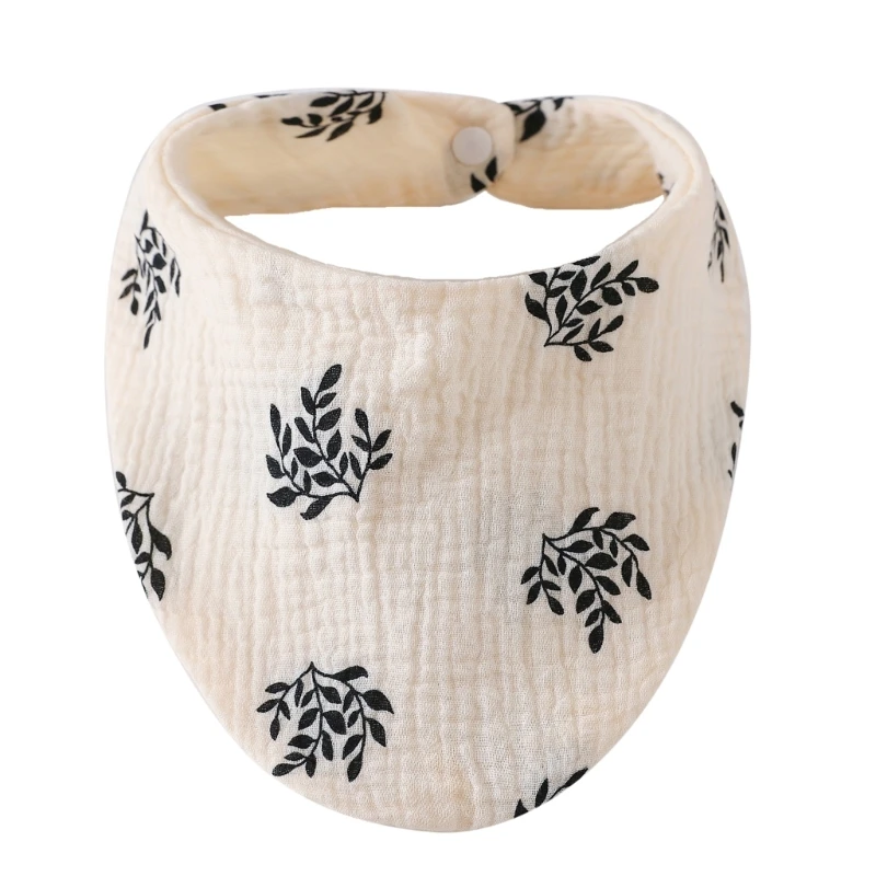 Organic Cotton Muslin Baby Bandana Bib - Soft & Absorbent Scarf