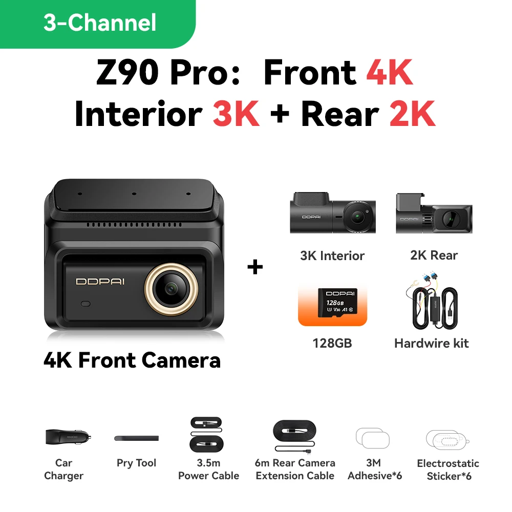 داش كام دي دي باي برو DDPAI 4K Dash Cam Z90 Pro كا...