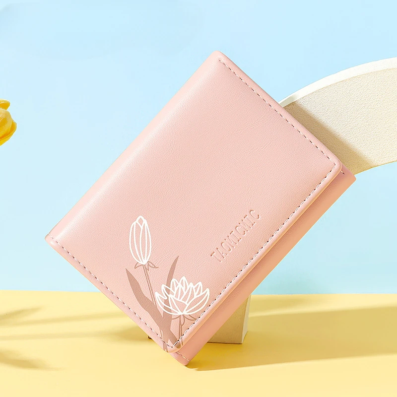 Cartera Plegable Para Mujer, Monedero Retro Multifunción Con Cremallera