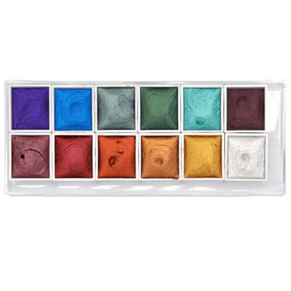 Watercolor Painting Set Watercolor Paint Watercolor Pigment 12 Colors Pearlescent Watercolor Paints