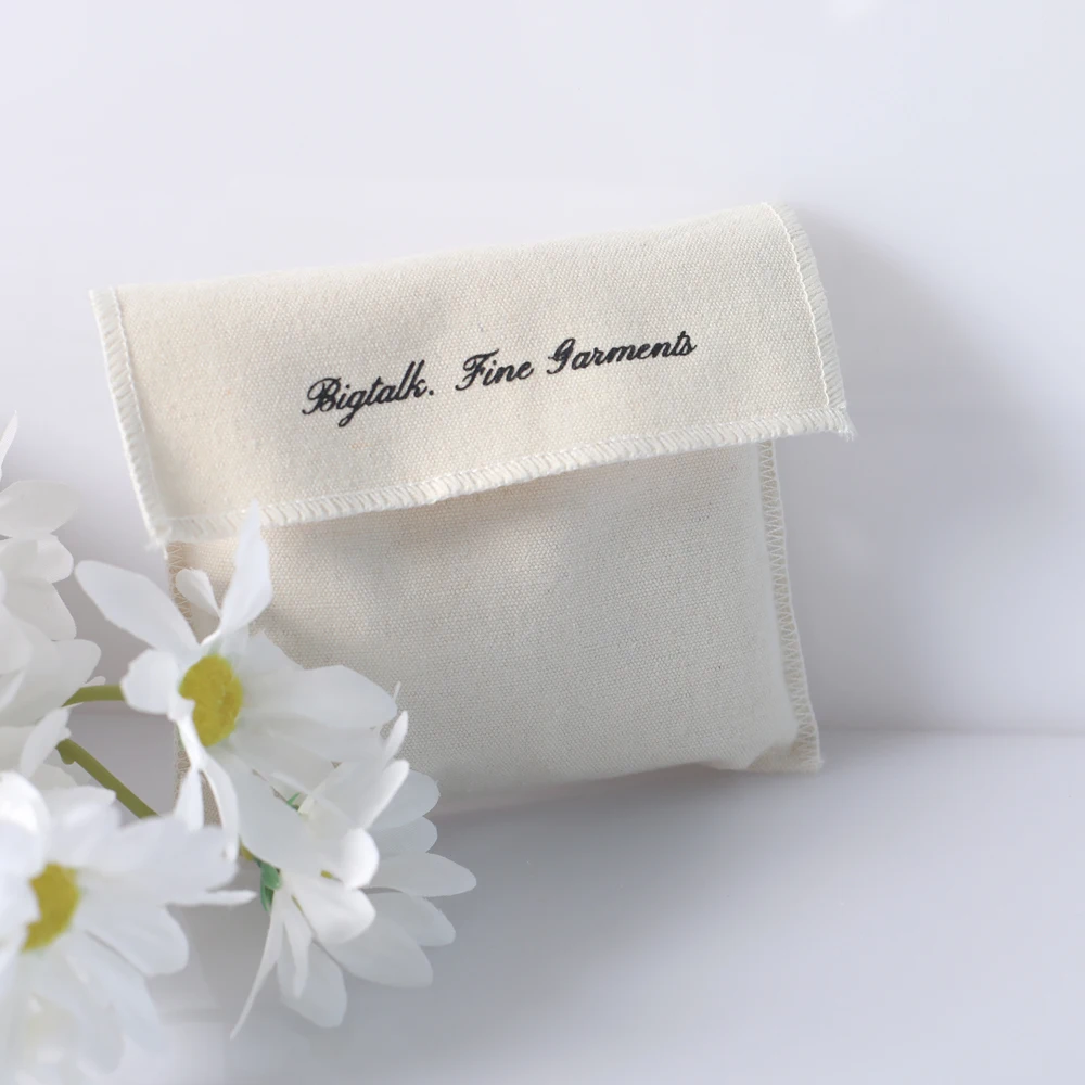 Benutzer definierte Größe Modedesign Leinwand Klappe Aufbewahrung taschen 10x10cm 15x20cm 25x40cm 35x45cm Baumwoll tücher Staub beutel – Detail 6