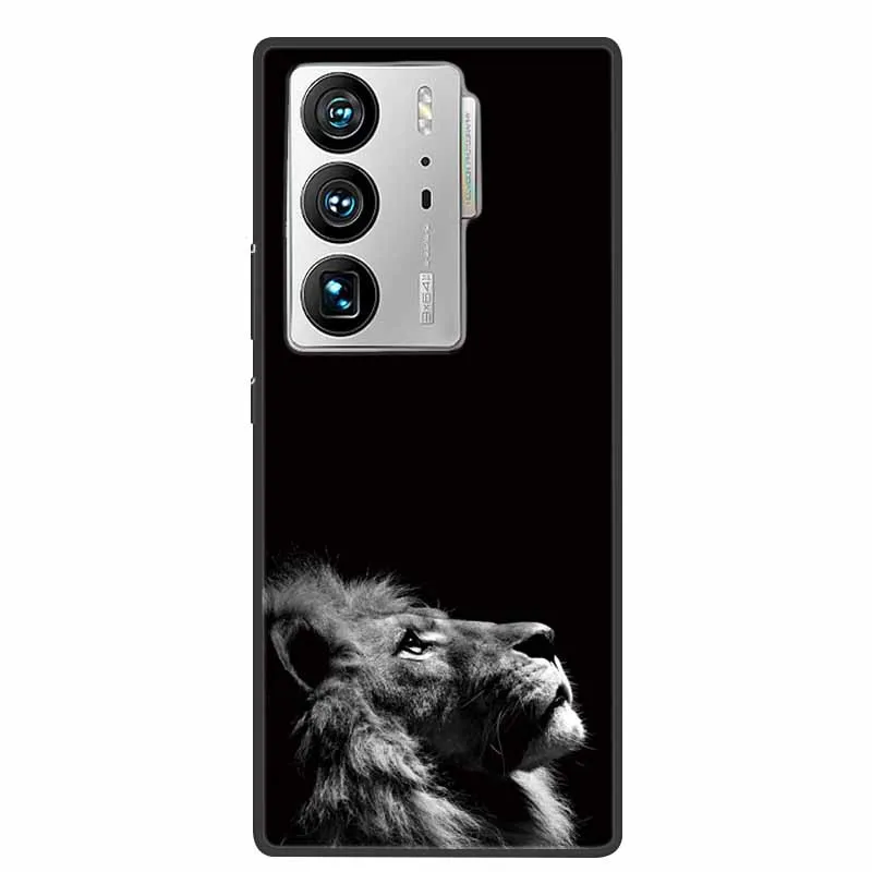 Animal Painted Silicone Soft Phone Case - Shockproof TPU Shell with Wolf Design