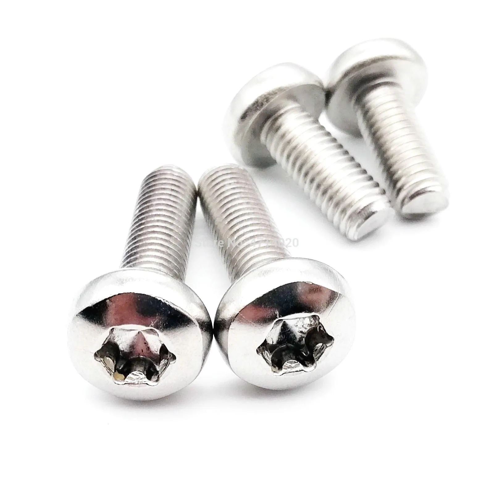 

20pc M4 M5 Torx Screw Six Lobe 304 Stainless Steel GB2672 Six-Lobe Torx Pan Head Round Bolt Machine Security Screw Length=6-30mm