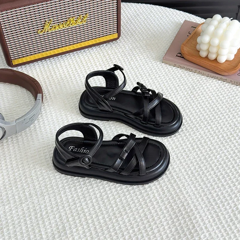 Girls Beach Shoes Bow-knot 2025 Summer Brand New Soft Open Toes Fashion Kids Sandals Princess Sweet Style Anti-slippery Shoes - 4