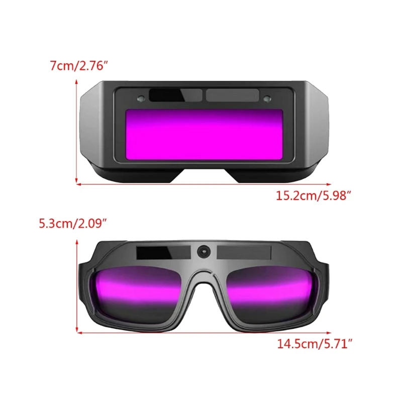 LCD Welder Glasses Safety Protective Solar Powered Auto Darkening Welding Goggles with Adjustable Shade Welder Glasses