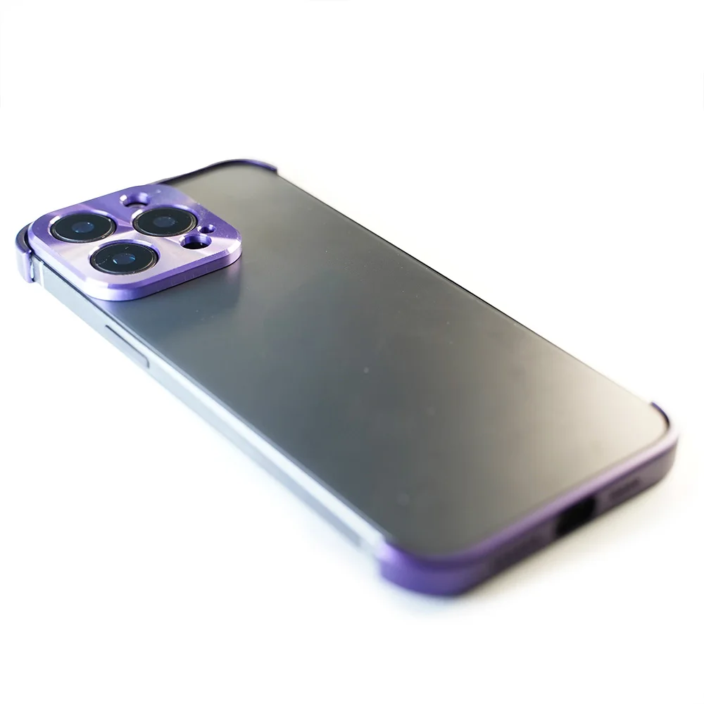 Sleek Metallic Corner Protection Shockproof Phone Case
