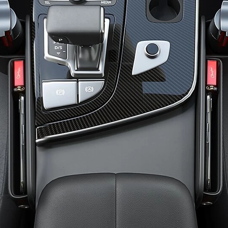 Organizzatore Per Fessura Sedile Auto In Pelle PU - Porta Oggetti Per Console Centrale Con Tasche E Foro Per Cavo - Foto 5