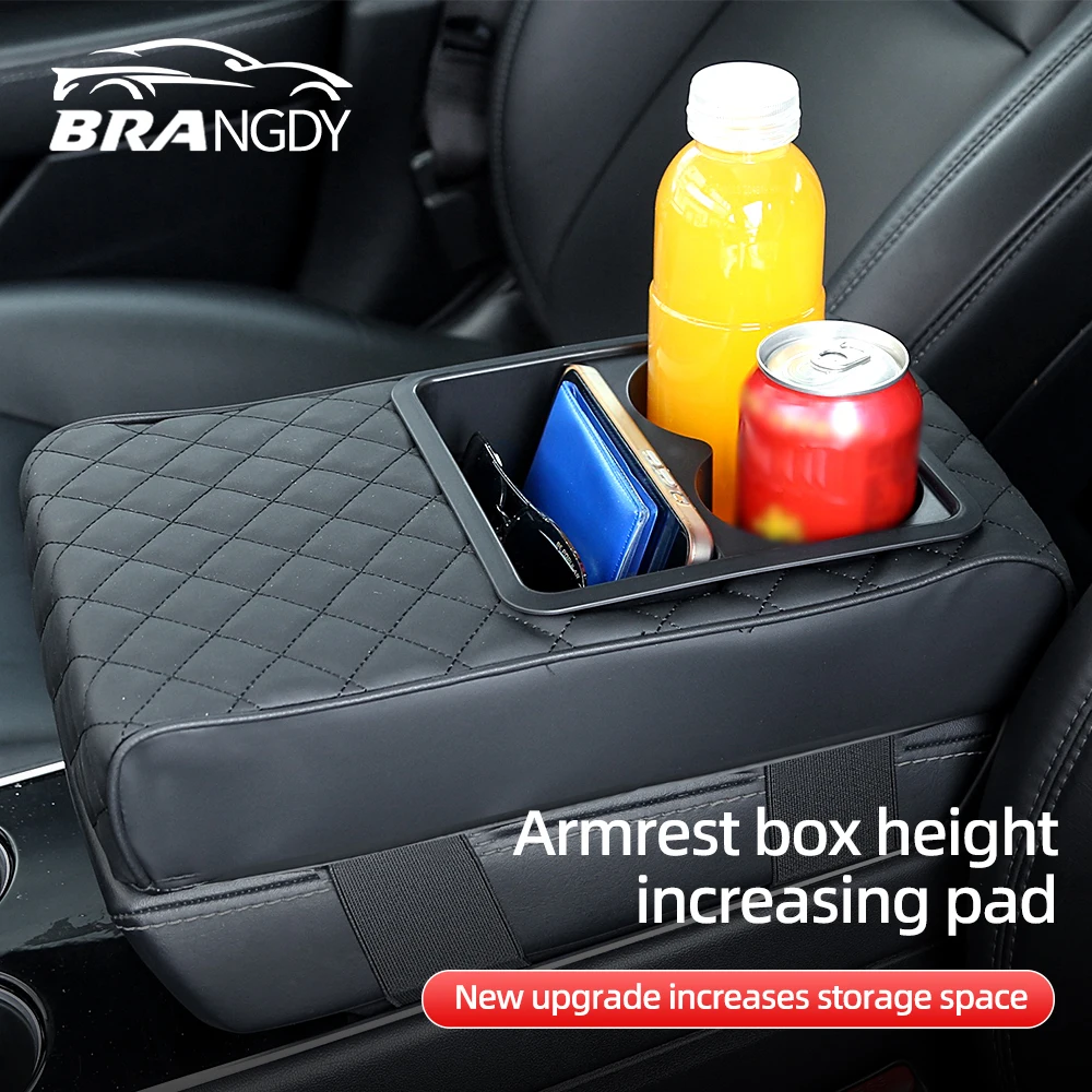 Center Console Armrest Auto Armrest Pillow Arm Rest Cover Memory Foam Car Armrest Cushion Cup Holder Booster Cushion