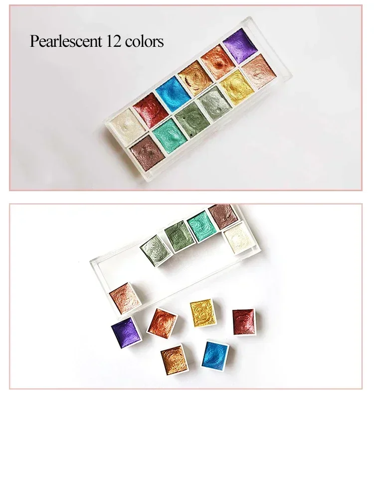 

Solid Watercolor Paints Water Colours Set for Art Painting Nail Design 053