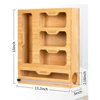 Bamboo Ziplock Food Bag Holder Compatible Wall Storage Racks Kitchen Storage Shelf Plastic Wrap Organizer Dispenser With Cutter 5